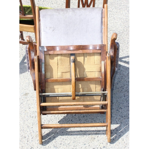 198 - A 19th century folding campaign chair by Goode, Gainsford & Co of London