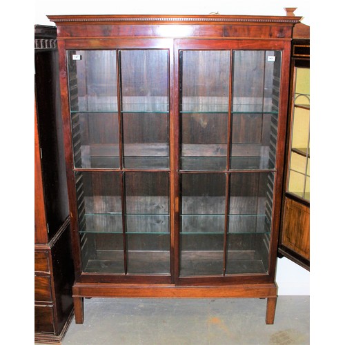 147 - A Victorian/ Edwardian china display cabinet