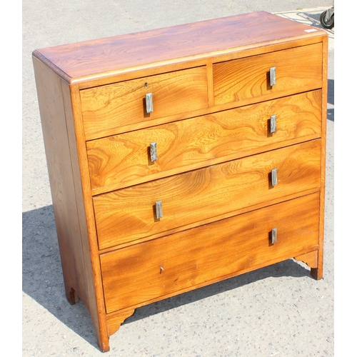 23 - Art Deco period Oak chest of drawers