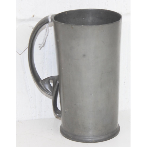 1601 - Archibald Knox Liberty & Co - Rare example of a Liberty & Co Tudric pewter tankard designed by Archi... 