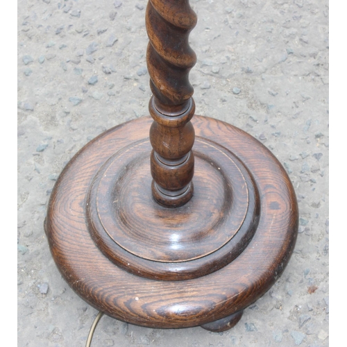 230 - Vintage barleytwist standard lamp/ candle stand