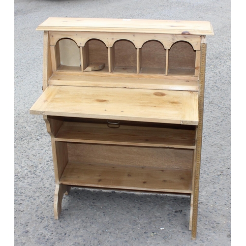 25 - Pine bureau with bookcase 2/2