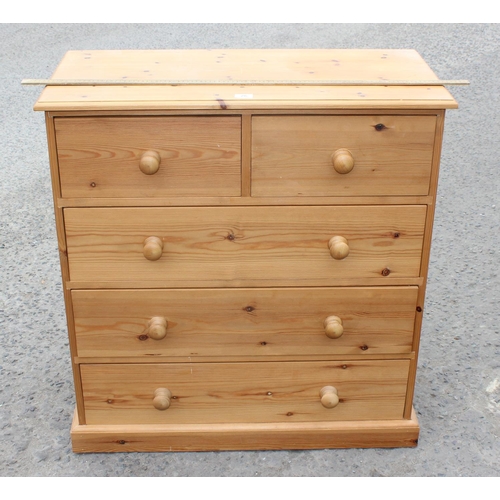 26 - Modern pine 2 over 3 chest of drawers