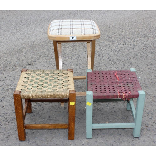 44 - 3 assorted stools