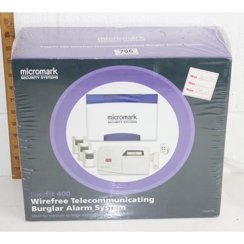 706 - Micromark burglar alarm system, new in box