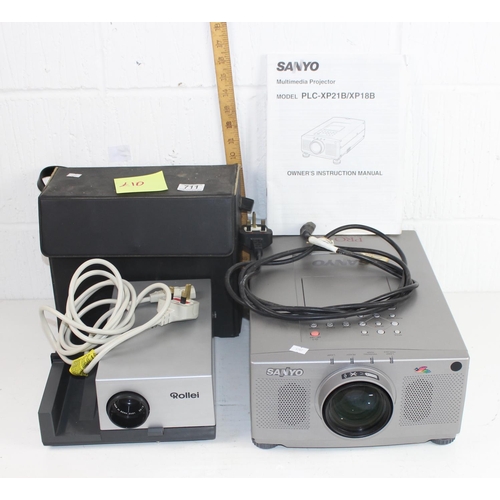 711 - Sanyo projector and Rolllei projector