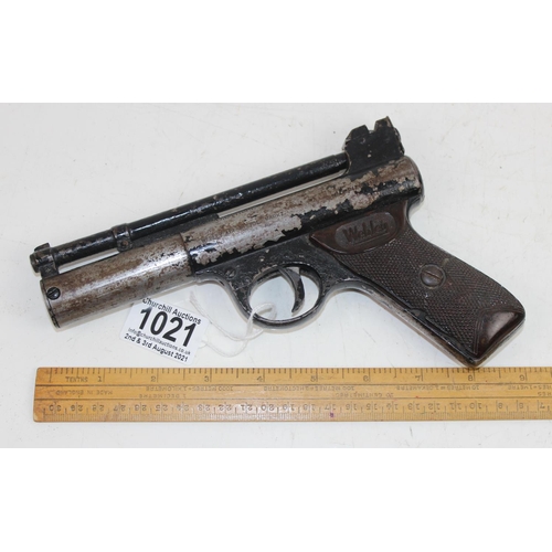 1021 - Pre-War Webley Mk 1 air pistol