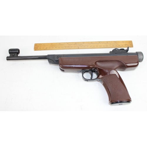 1022 - Diana Mk 5 air pistol in box with pellets and targets