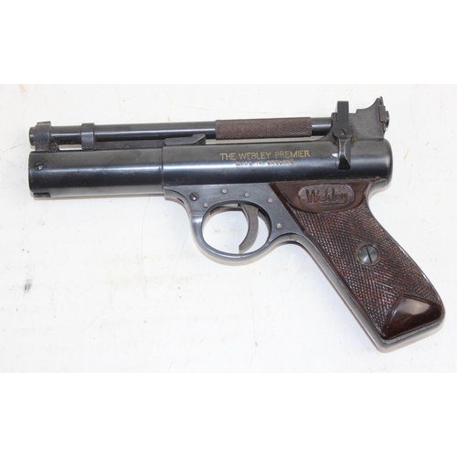 1024 - Webley Premier .22 air pistol in original box