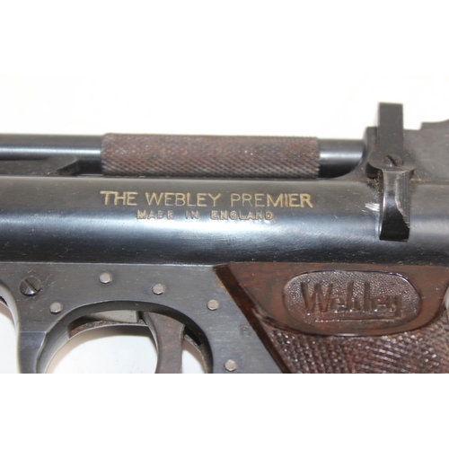 1024 - Webley Premier .22 air pistol in original box