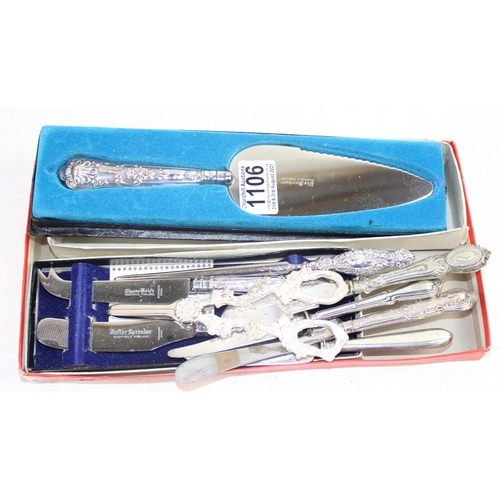 1106 - Qty of silver handled cutlery etc