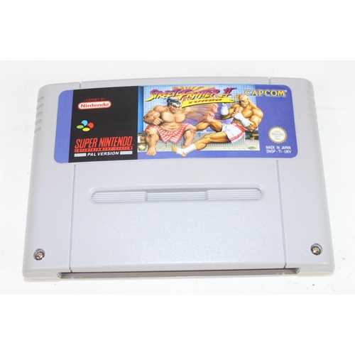 1433 - 4 Super Nintendo (SNES) games - Street Fighter II Turbo, Starwing, UN Squadron & Super Mario Kart + ... 