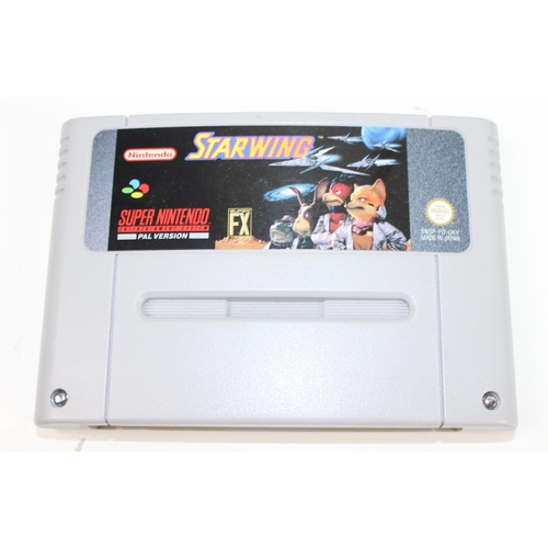 1433 - 4 Super Nintendo (SNES) games - Street Fighter II Turbo, Starwing, UN Squadron & Super Mario Kart + ... 