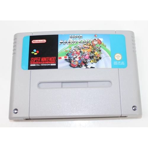 1433 - 4 Super Nintendo (SNES) games - Street Fighter II Turbo, Starwing, UN Squadron & Super Mario Kart + ... 