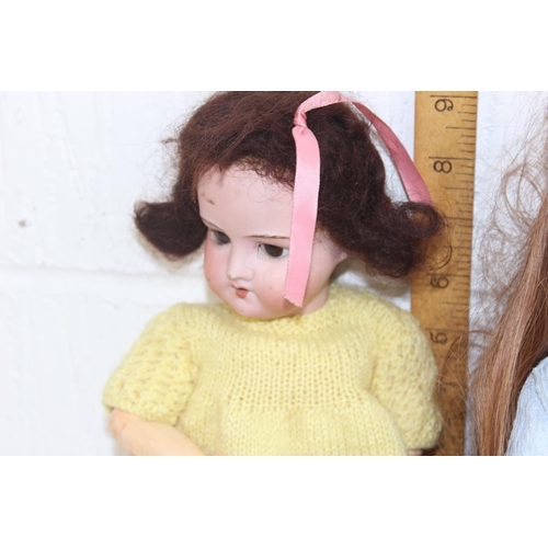 1439 - A Porzellanfabrik Burggrub bisque head doll 169-0 Germany doll and another early 20th century German... 