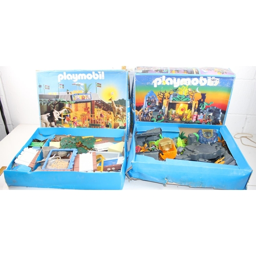 1461 - 2 boxed Playmobil sets 3841 Castle & 3634 Zoo