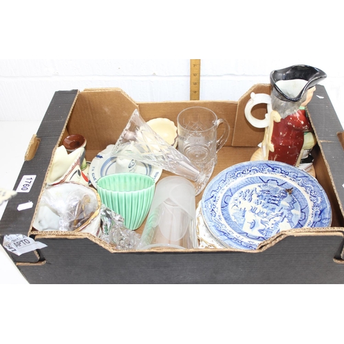 1760 - Box of assorted misc pottery and glass