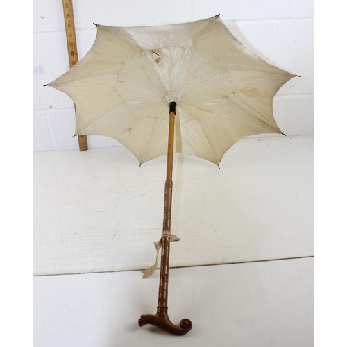 207 - Leather gaiters, vintage parasol etc