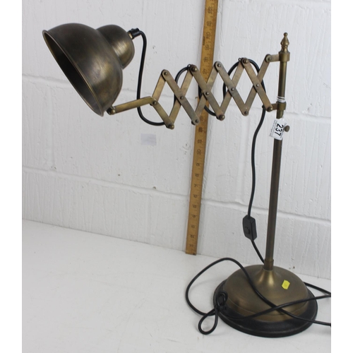 237 - Unusual desk lamp with concertina mechanism