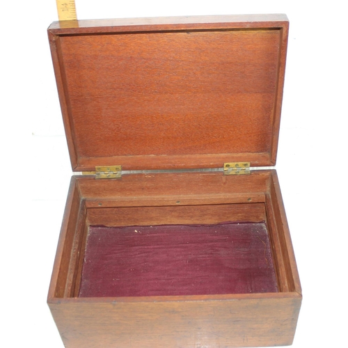 279 - Vintage wooden writing/ stationary box