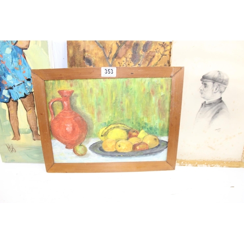 353 - Qty of assorted pictures and artworks to inc originals