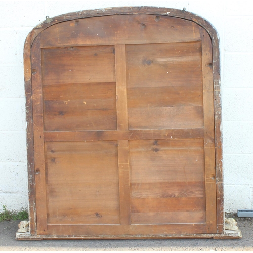 362 - A large Victorian gilt framed overmantle mirror - approx 150cm x 130cm