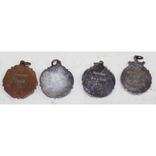 656 - Qty of vintage fobs, sporting related