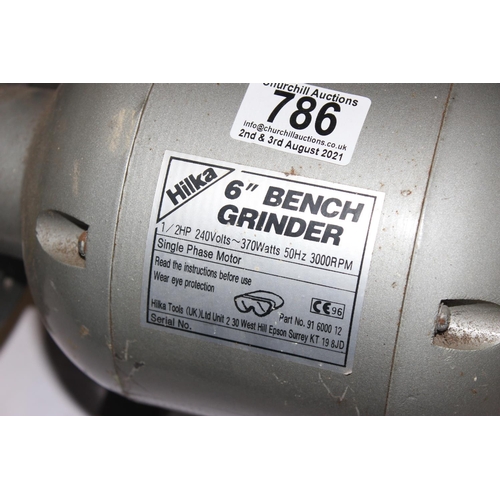 786 - Hilka 6-inch bench grinder