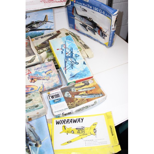 1427 - Large qty of assorted model kits - mainly Planes