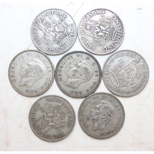 1314 - Large qty of half silver coins 1920-1946, 706g total