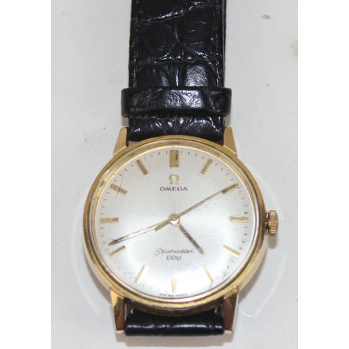 1392 - Omega Seamaster 600 wristwatch with baton numerals on replacement Longines leather strap