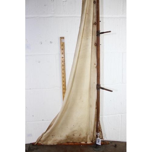 1465 - Large vintage wooden pond yacht