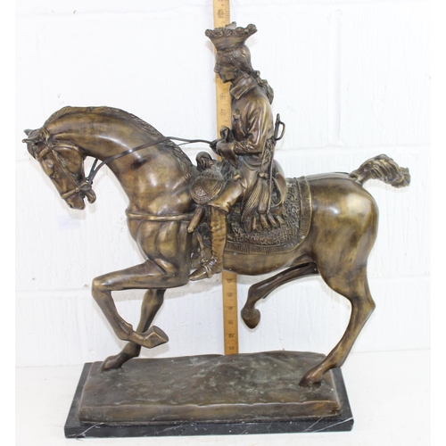 1633 - An Extremely Large bronze of 18th century style in the form of a uniformed mounted rider