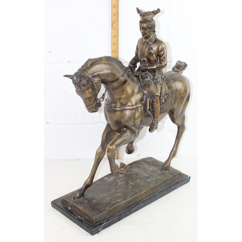 1633 - An Extremely Large bronze of 18th century style in the form of a uniformed mounted rider