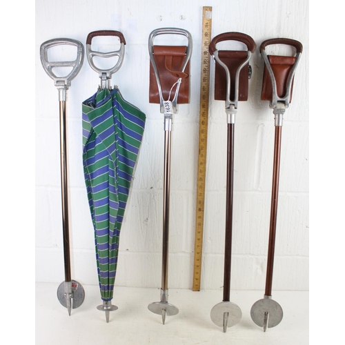 1638 - 5 vintage shooting sticks