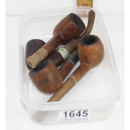 1645 - 4 smoking pipes to inc Peterson, Oxford & Black Prince