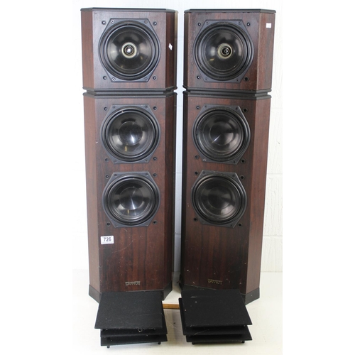 726 - A pair of Tannoy QA 613 floor standing speakers