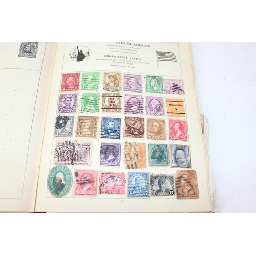 1561 - Antique stamp album and contents to inc many 19th century British Colonies and Australian states etc... 