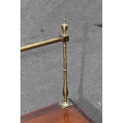 161 - A 19th century Mahogany sideboard with brass gallery rail and inlaid details