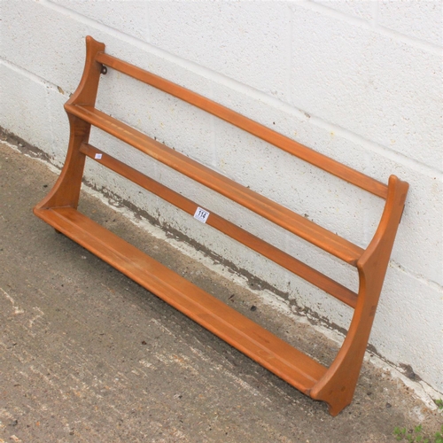 166 - Blonde Ercol plate rack