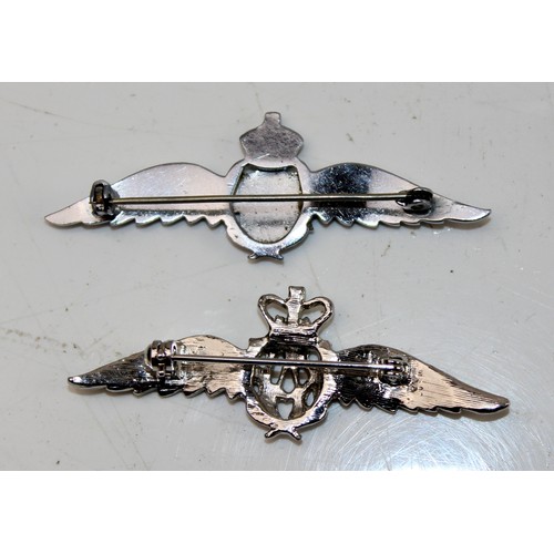 1008 - 2 silver plated RAF sweetheart brooches