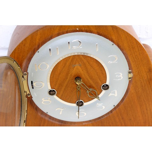 1376 - Art Deco period wooden cased mantle clock by Smiths