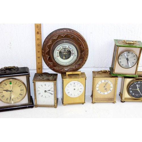 1381 - Mixed lot of various clocks/ barometers etc