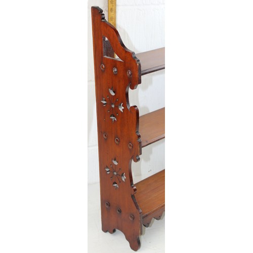 50 - Victorian mahogany hanging shelf