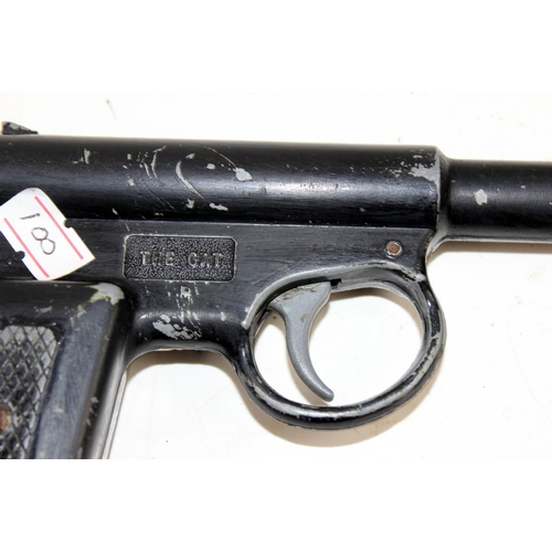 1044 - Vintage GAT gun and tin of pellets