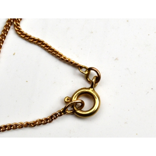 1237 - 9ct Gold chain and locket - 2.4g