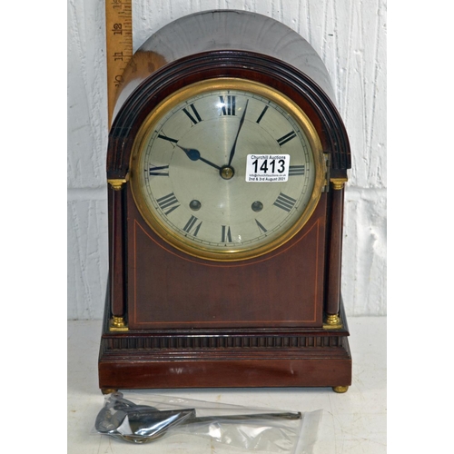 1413 - An early 20th century mahogany cased mantle clock by Edward White from Dent's