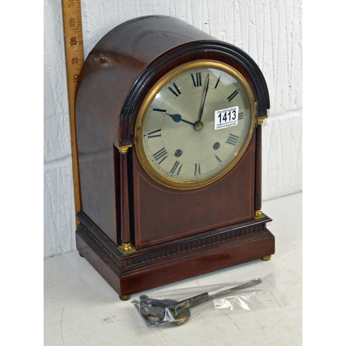 1413 - An early 20th century mahogany cased mantle clock by Edward White from Dent's