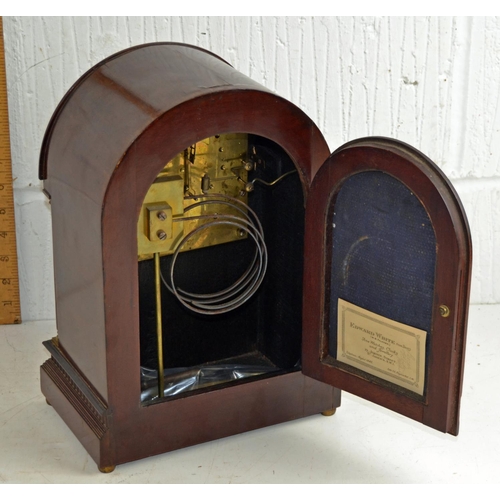 1413 - An early 20th century mahogany cased mantle clock by Edward White from Dent's