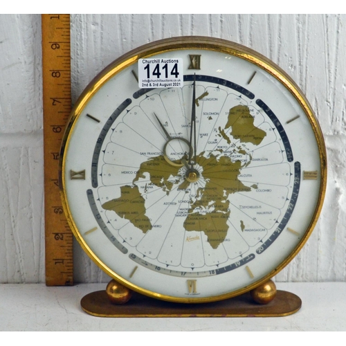 1414 - Retro Kundo of Germany world time zones clock